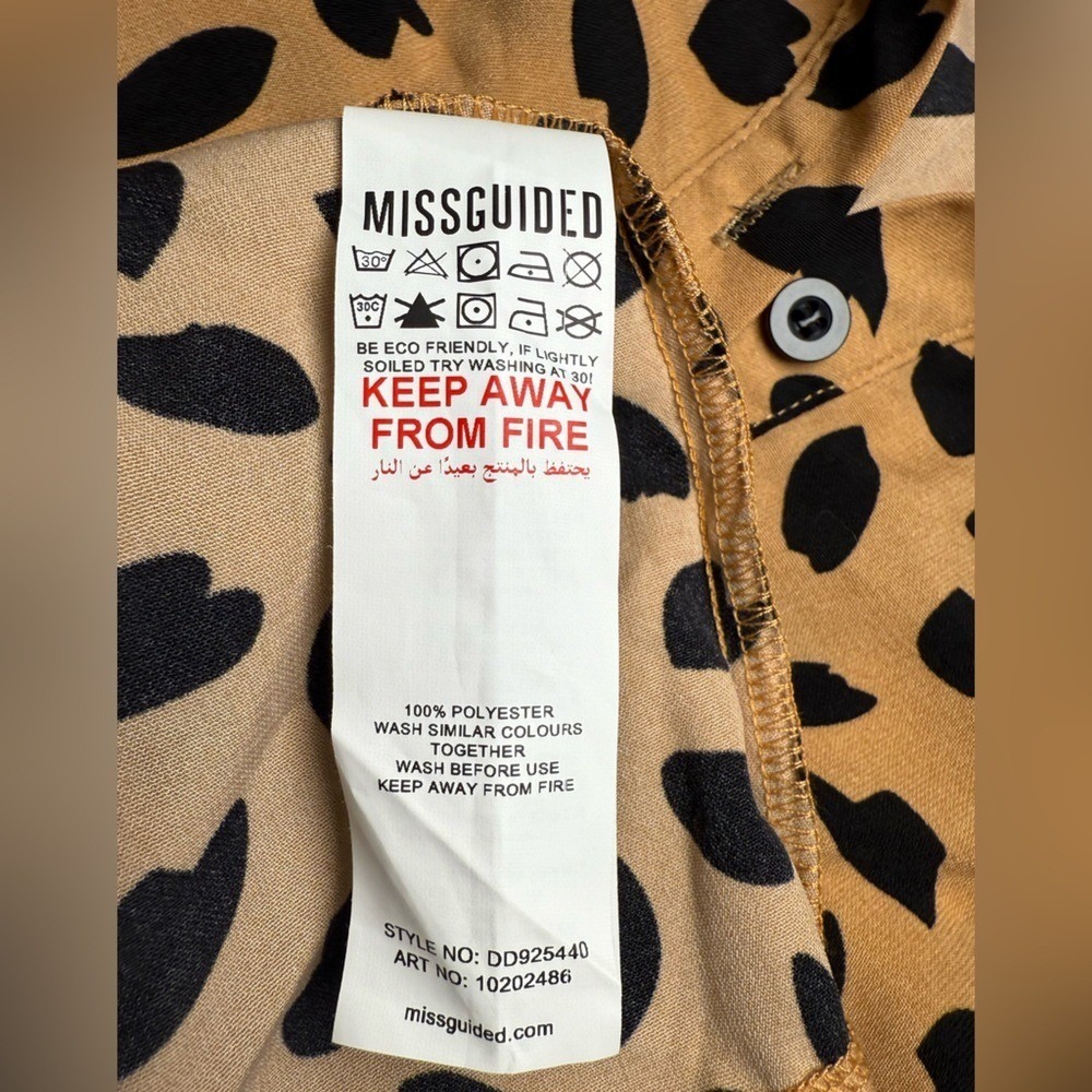 Missguided Animal Print Shirtdress Size 4 with tags - Picture 13 of 13